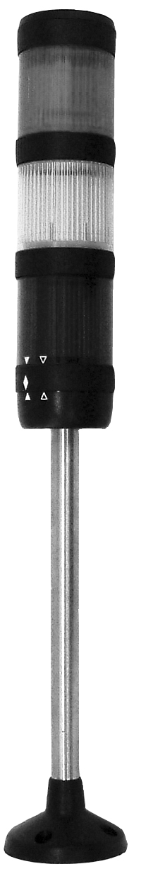 PBR50CLYE yellow continuous beam stack light module — view 3