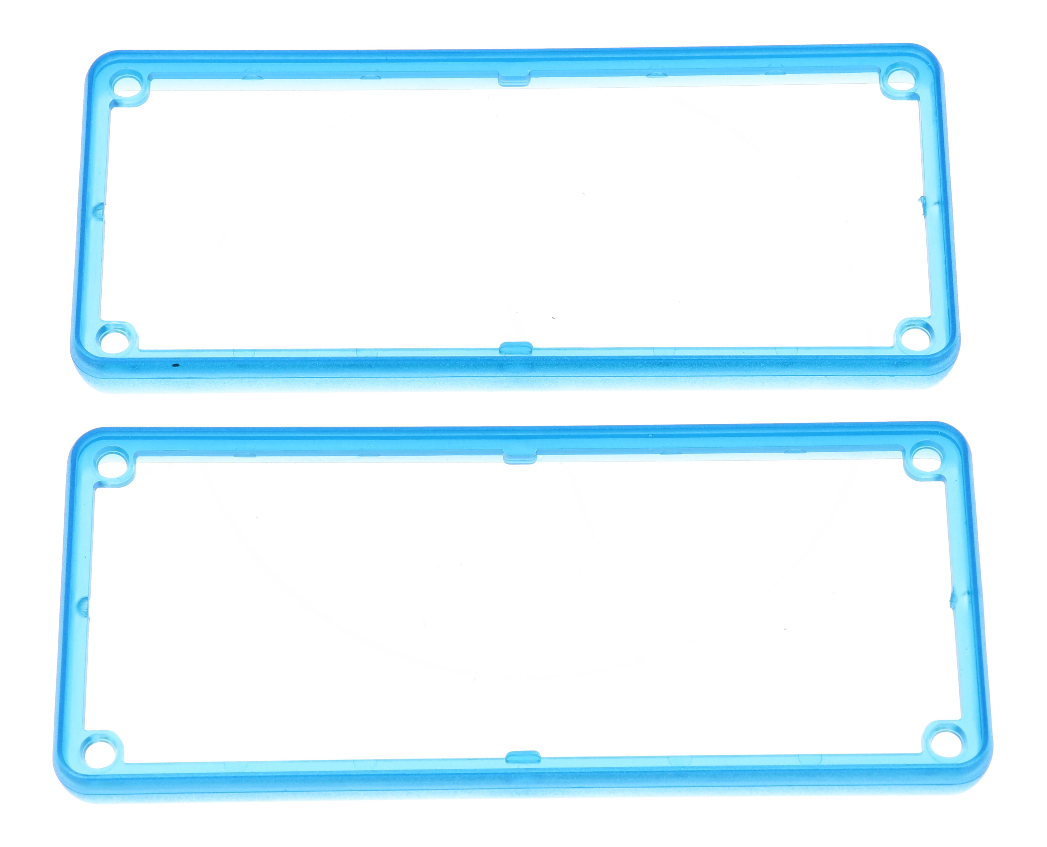 1455QBTBU — translucent blue plastic open bezels for 1455Q enclosures- 2/pack