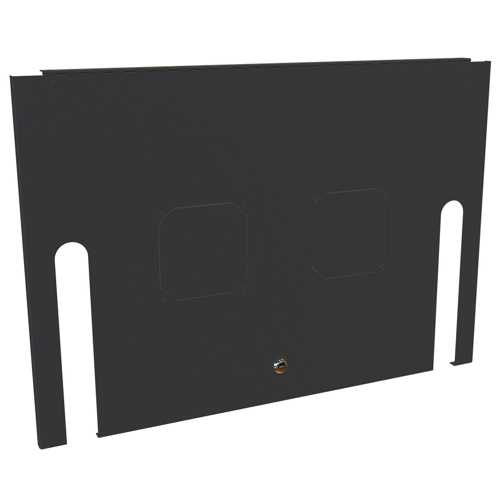 Hammond SDC9UVD 9U vented locking door in textured RAL9005 black steel for SDC wall mount cabinets