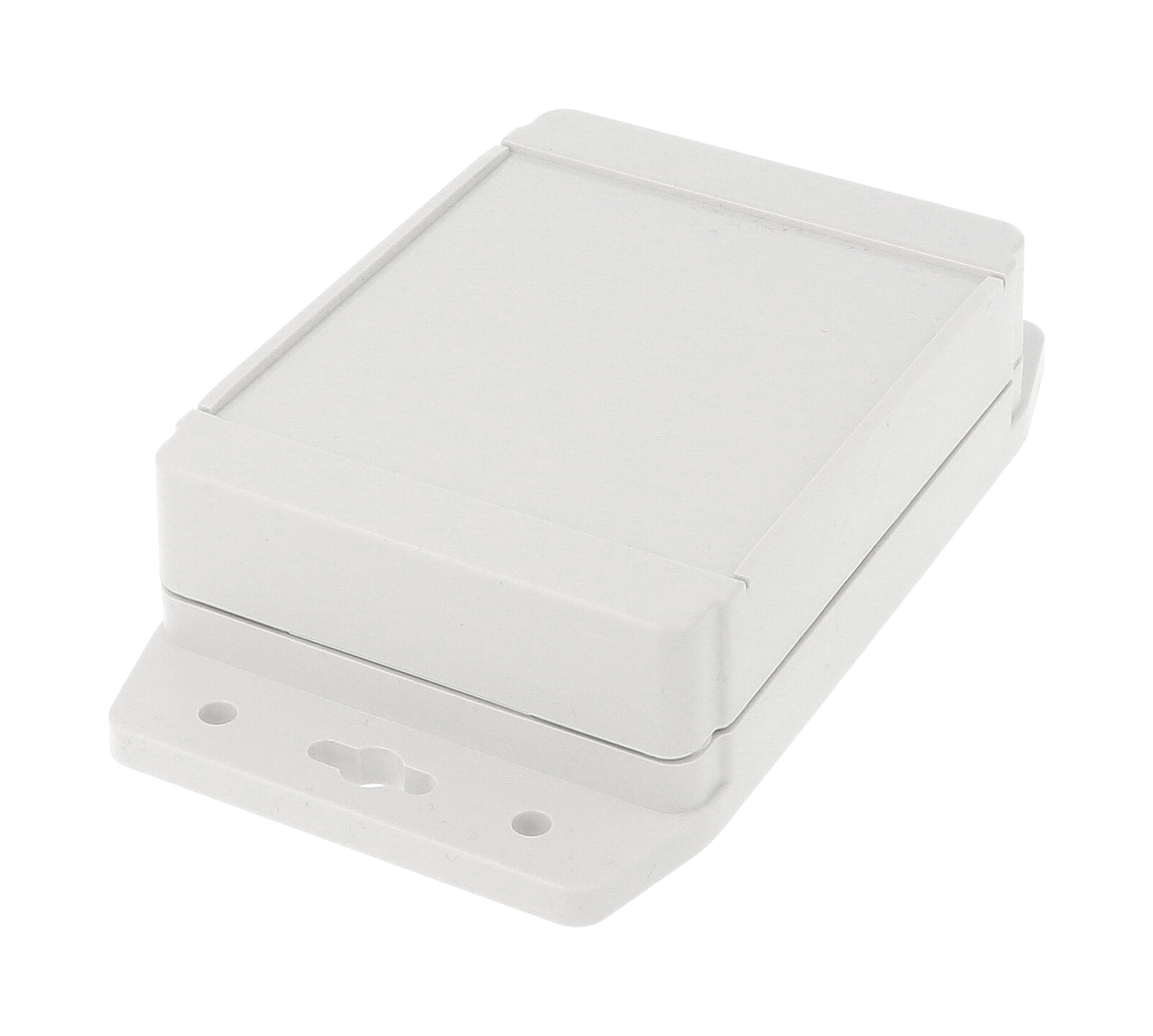 1555F2F17GY grey polycarbonate flanged NEMA 4X enclosure, 120 x 90 x 38 mm