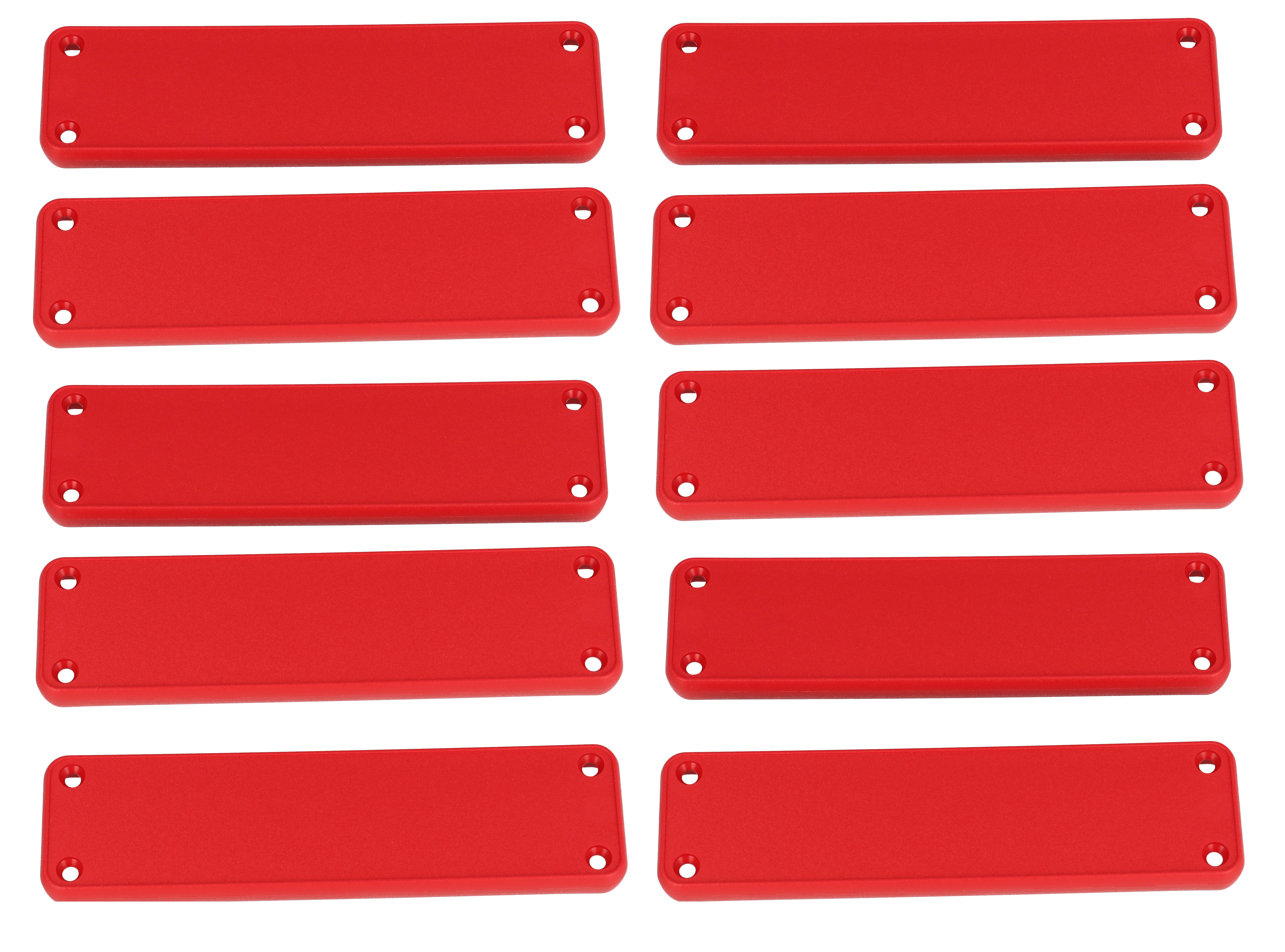 1455PPLRED-10 — red plastic solid bezel for 1455P enclosures- 10/pack