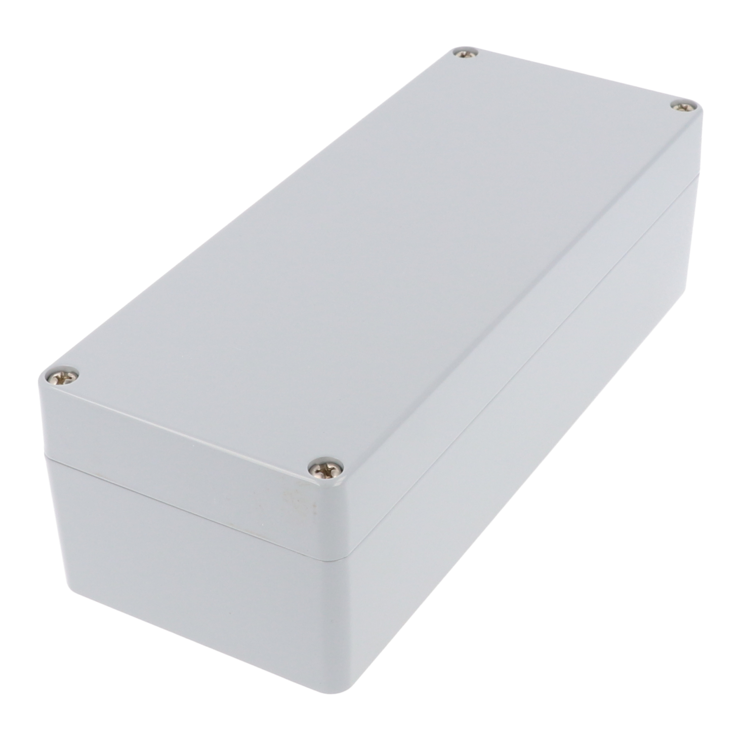 1590Z137GY gray RAL 7001 diecast aluminum enclosure, 200 x 80 x 60 mm