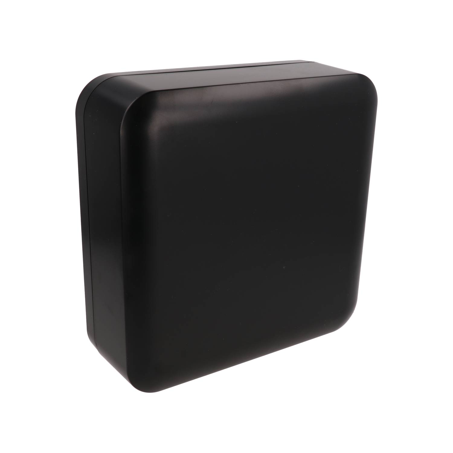 1556HABK black flame retardant ABS enclosure, 200 x 200 x 70 mm, desktop and wall mount