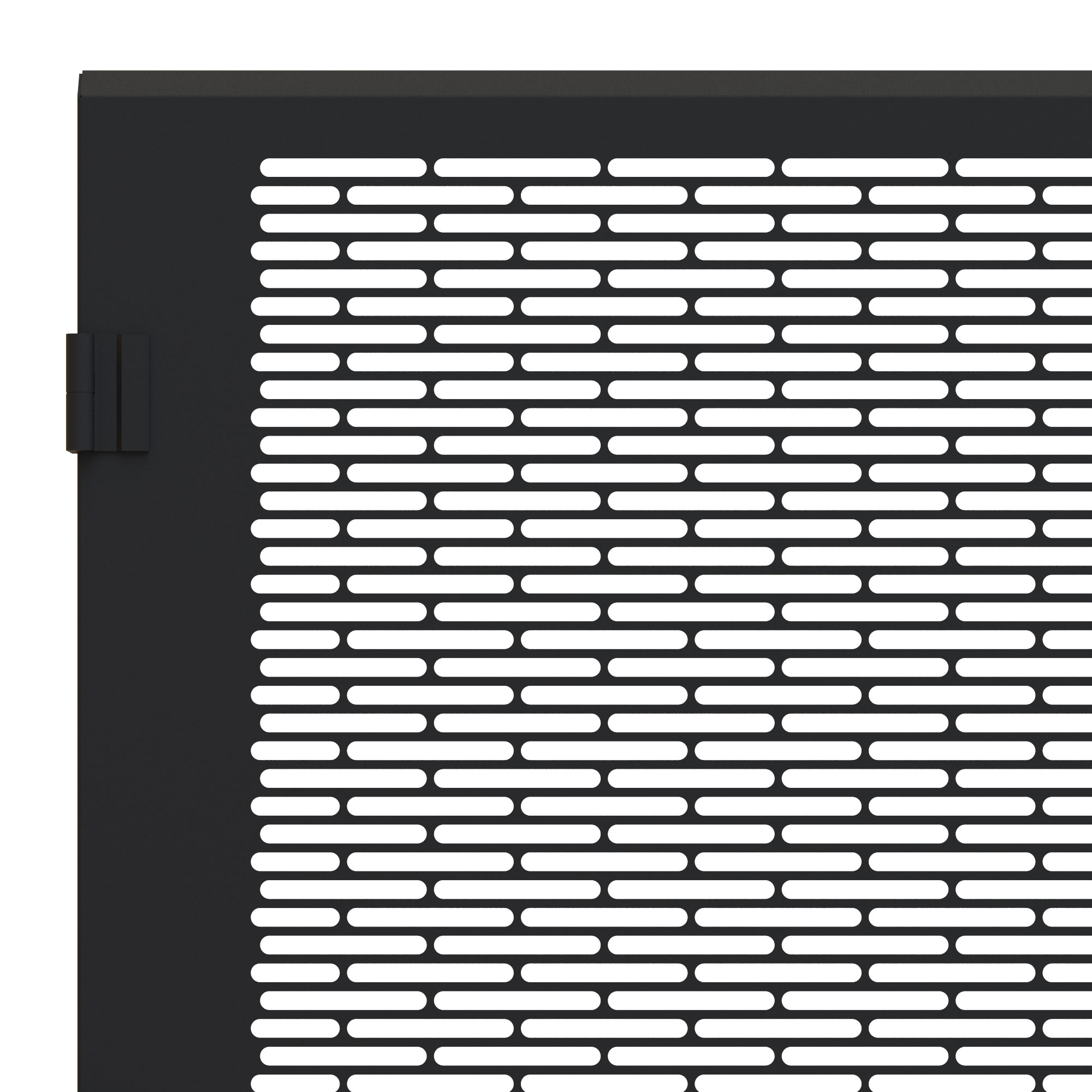 Hammond HWCVD2427UBK 27U 24 in wide 64% vented locking steel door in textured black for HWC wall mount cabinets