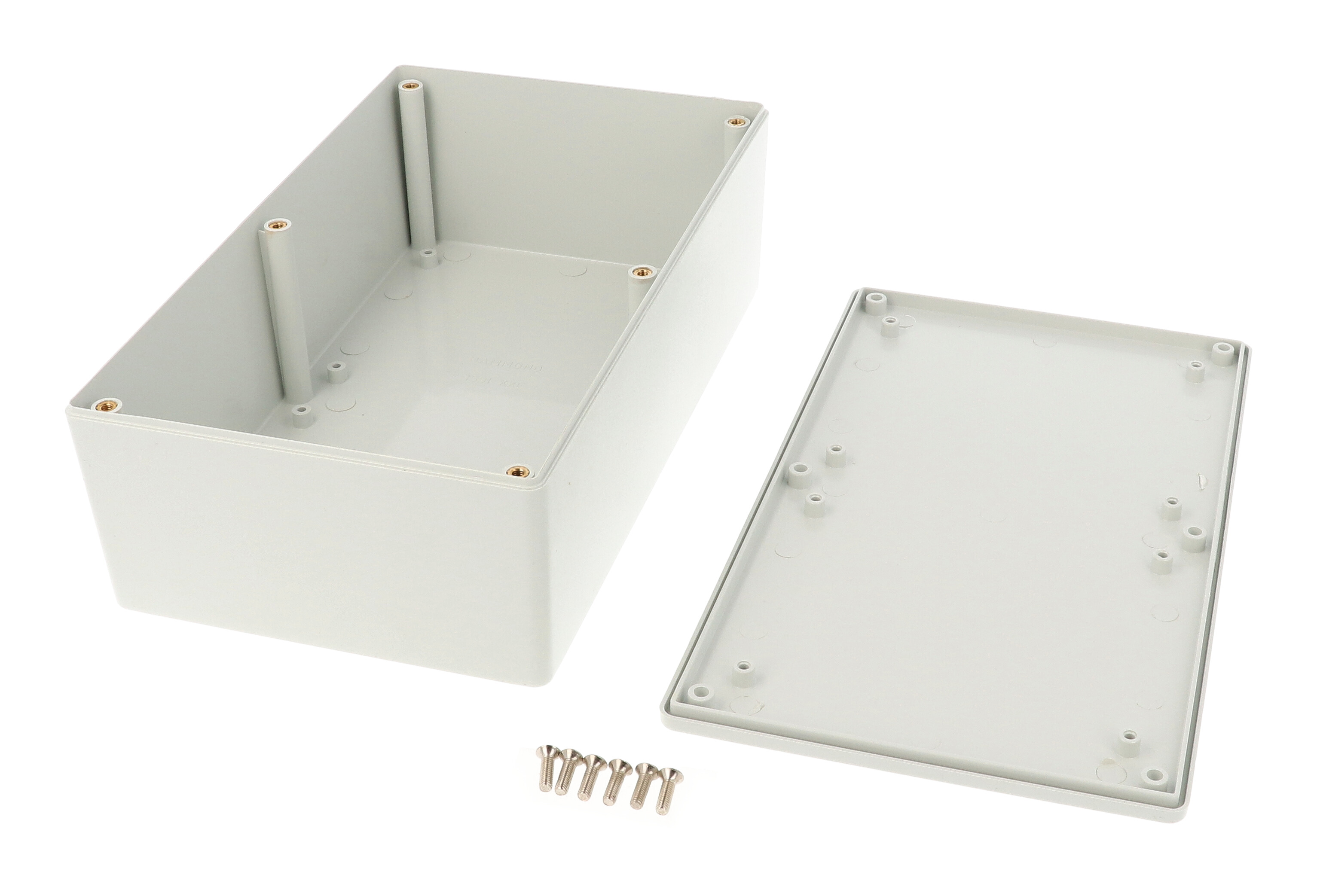 1591XXEGY gray ABS plastic enclosure, 7.60 in x 4.45 in x 2.40 in