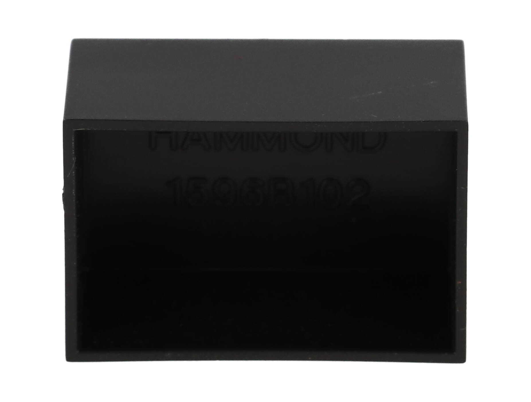 1596B102 black ABS plastic potting box, 30 x 20 x 15 mm, open top with no lid