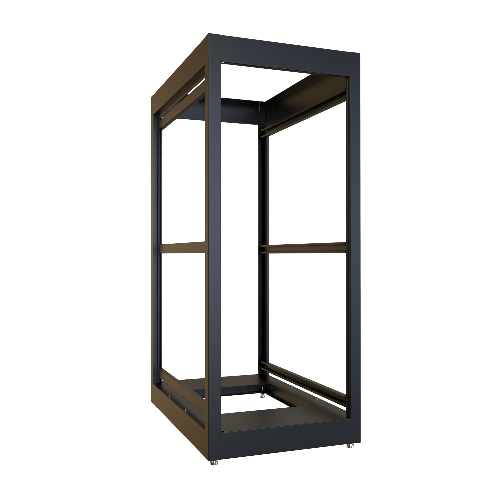 28U Open Frame Rack Cabinet, 23in Wide 36in Deep