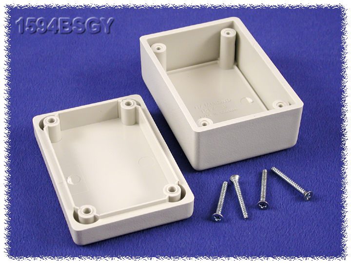 1594BSGY light gray economy abs plastic 1594B enclosure, 81 x 56 x 40 mm, with lid