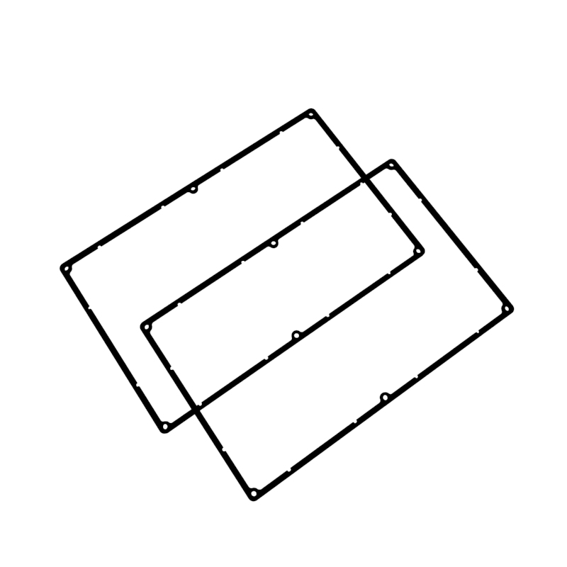 1550JSGASKET IP67 silicone gasket kit, two pre-formed adhesive-backed lid gaskets for 1550J diecast enclosures