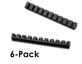 1591Z6 black flame retardant ABS PC board card adaptors, package of 6
