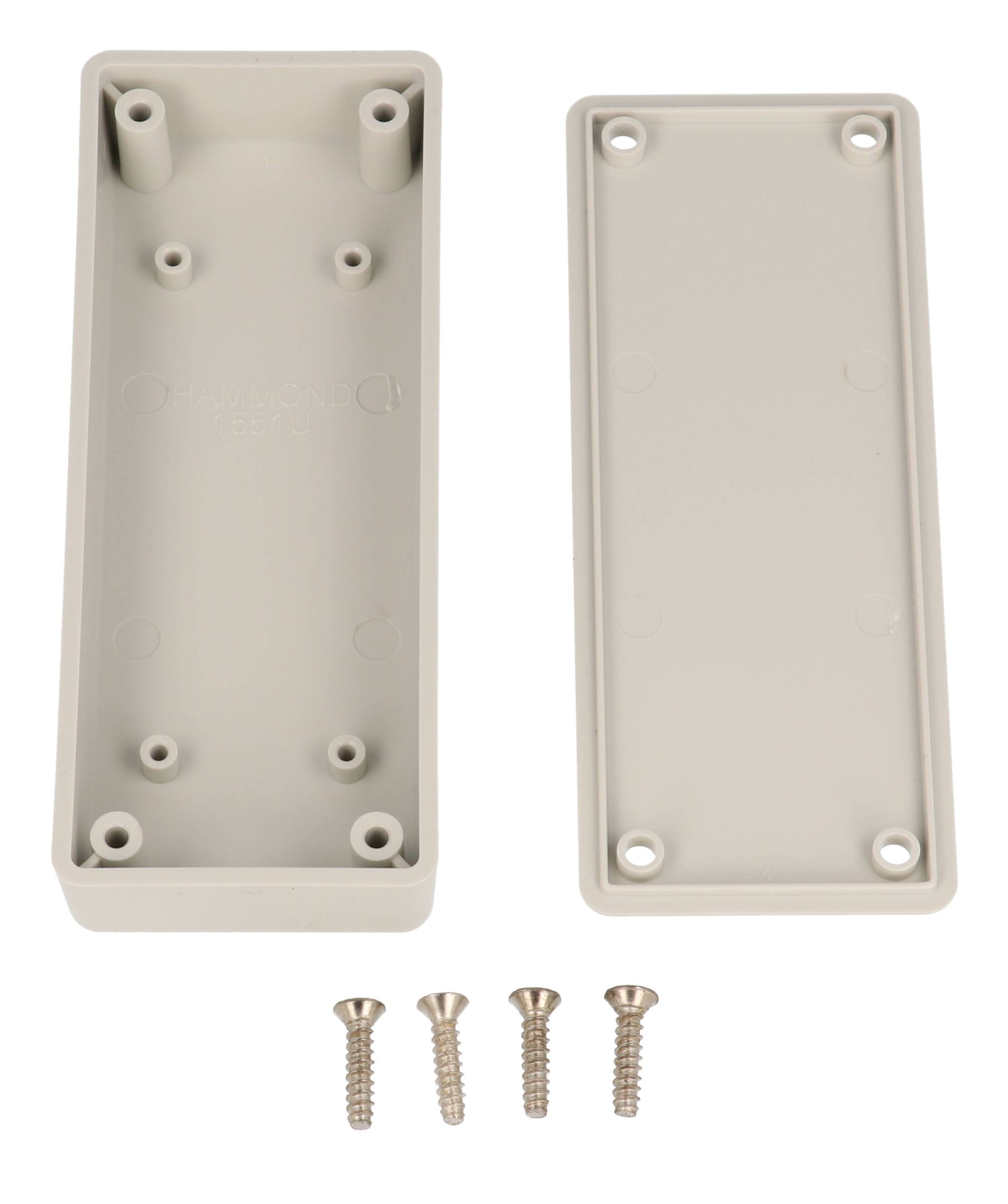 1551UGY grey ABS miniature enclosure, 100 x 40 x 20 mm