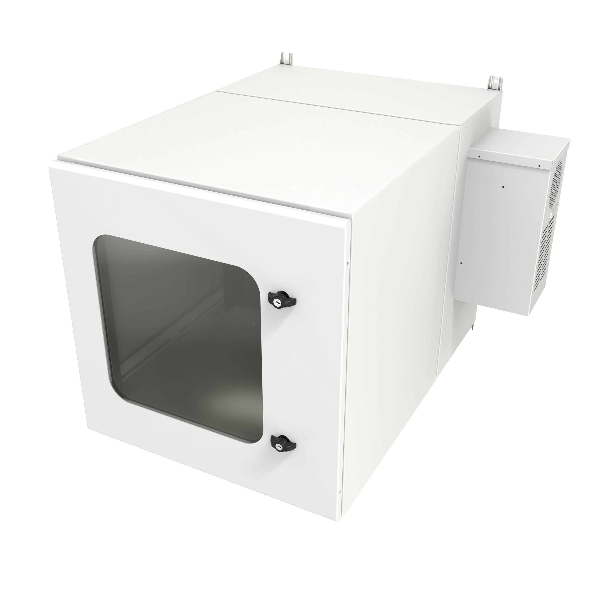 Hammond NWM18U2536SFLG 18U outdoor wall-mount cabinet with solid filter-ready door in light gray finish — view 9