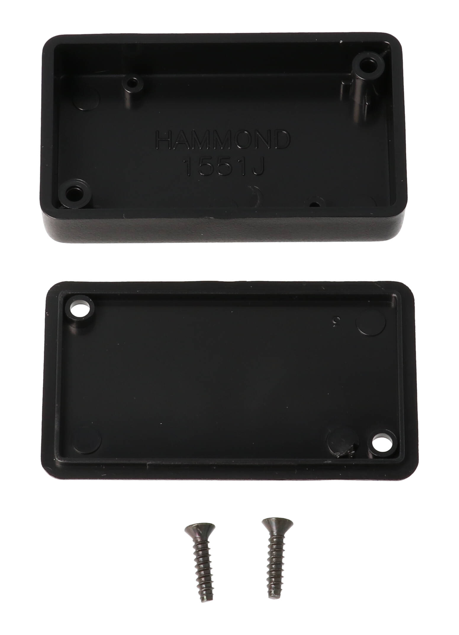 Hammond 1551JBK black ABS plastic miniature enclosure, 60 x 35 x 15 mm