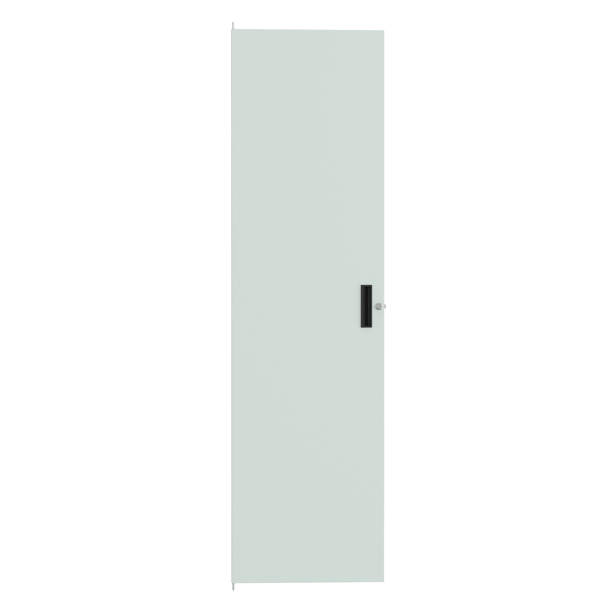 Hammond CDF1970SLG1 40U solid steel C2 cabinet door in textured RAL 7035 light gray with plastic handle and quarter-turn lock