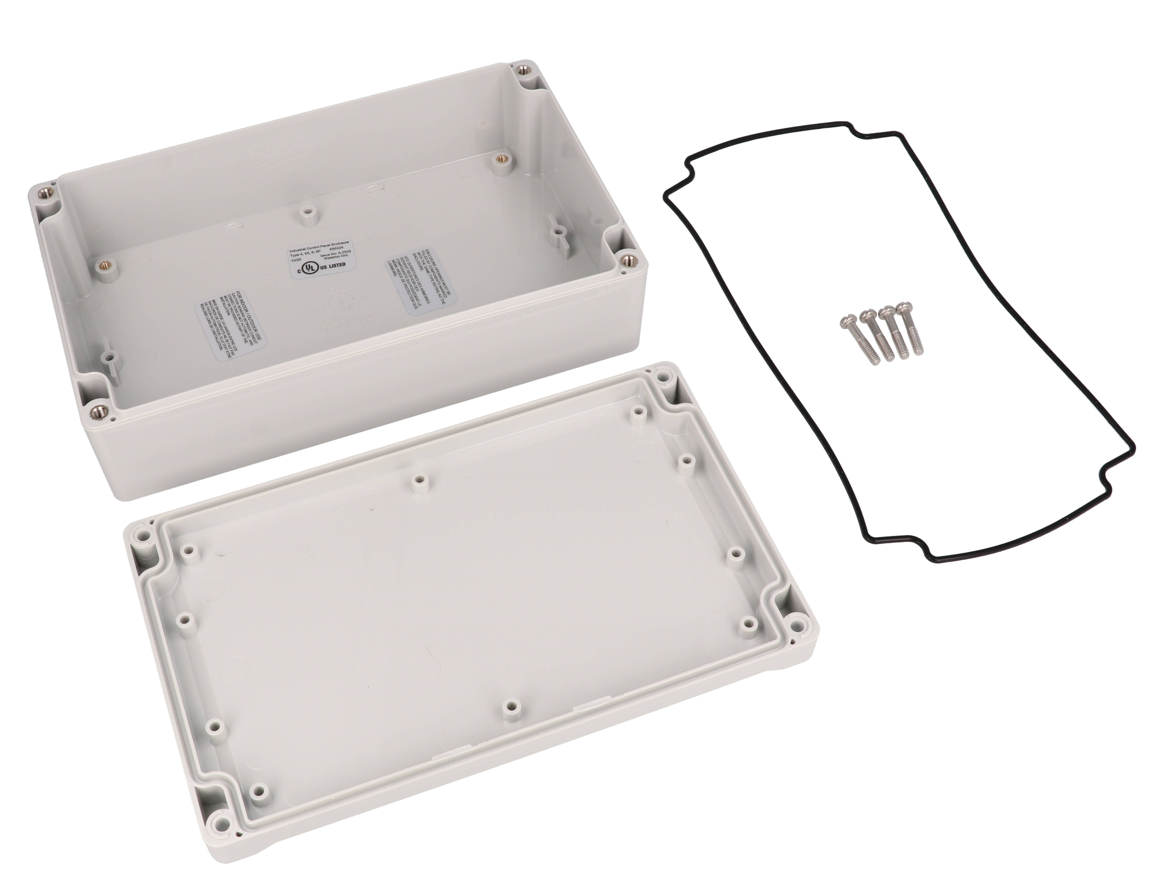 1555UA2GY light gray polycarbonate enclosure, 200 x 120 x 60 mm, NEMA 4X
