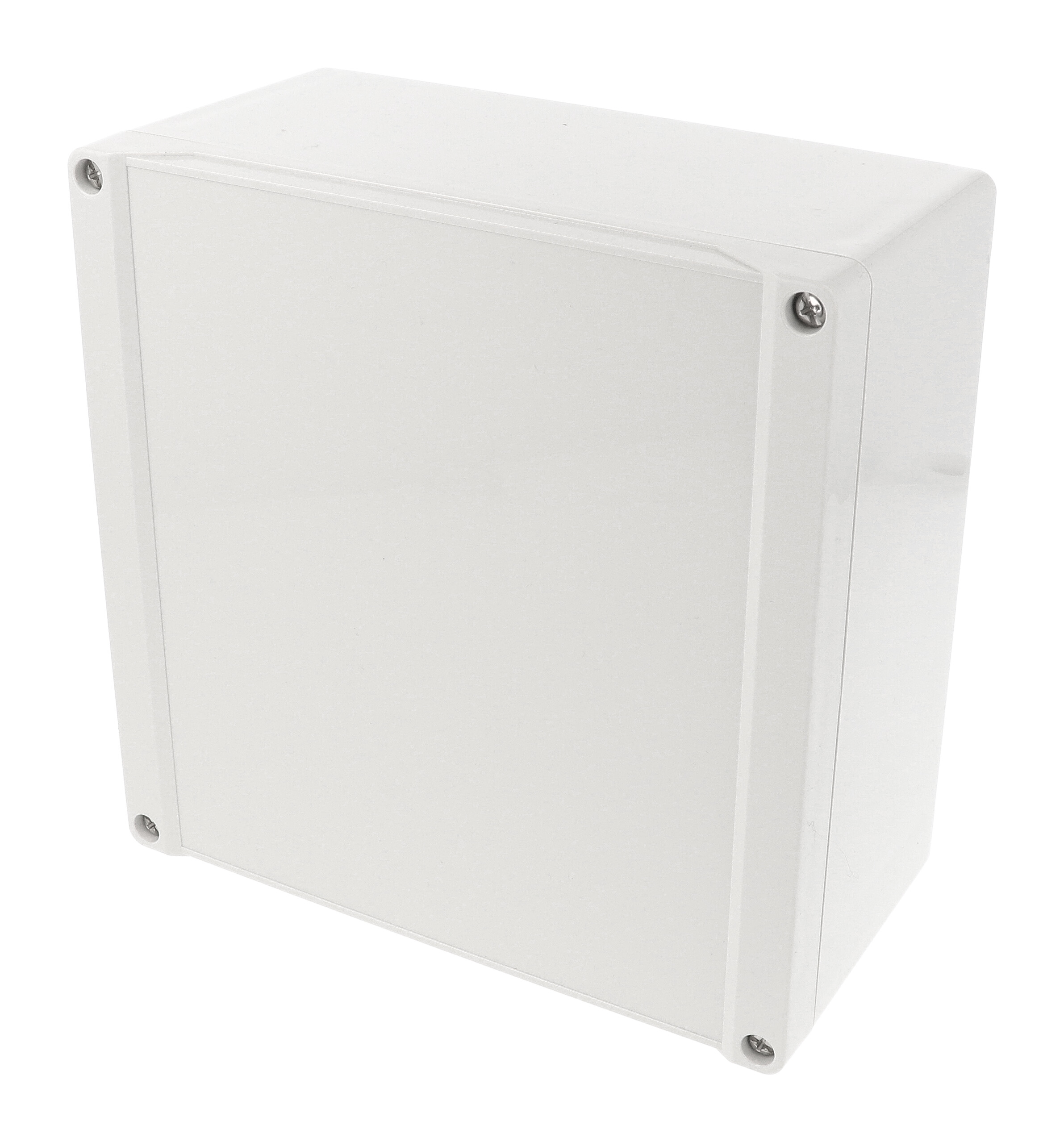 1555WAGY light gray ABS watertight enclosure, 180 x 180 x 90 mm, with gasketed lid