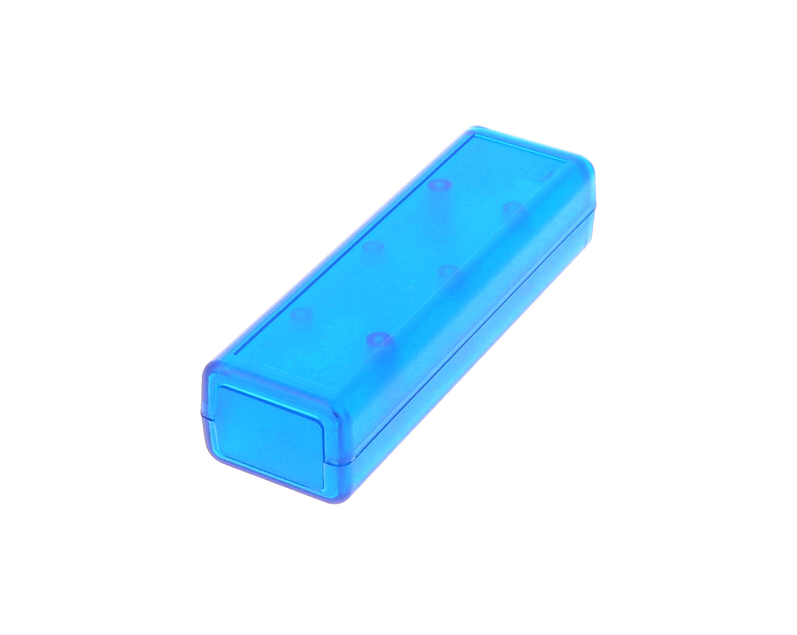 1593DTBU transparent blue slim handheld ABS enclosure