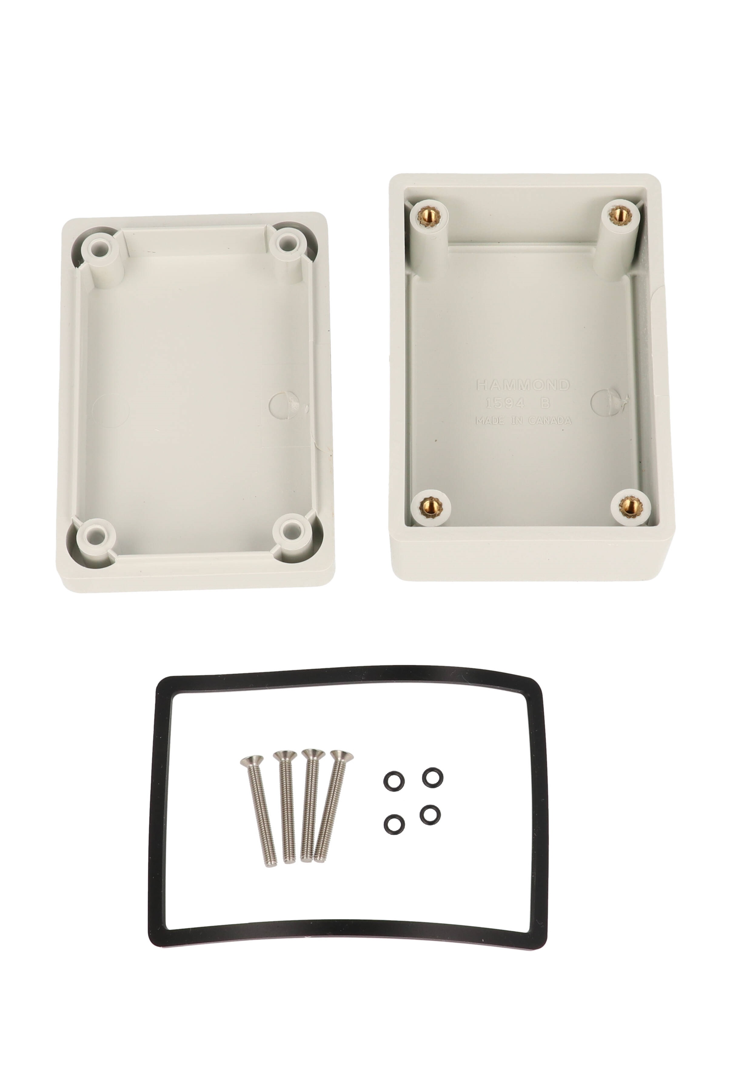 1594BWGY light gray water-tight flame retardant abs 1594B enclosure, 81 x 56 x 40 mm, with lid