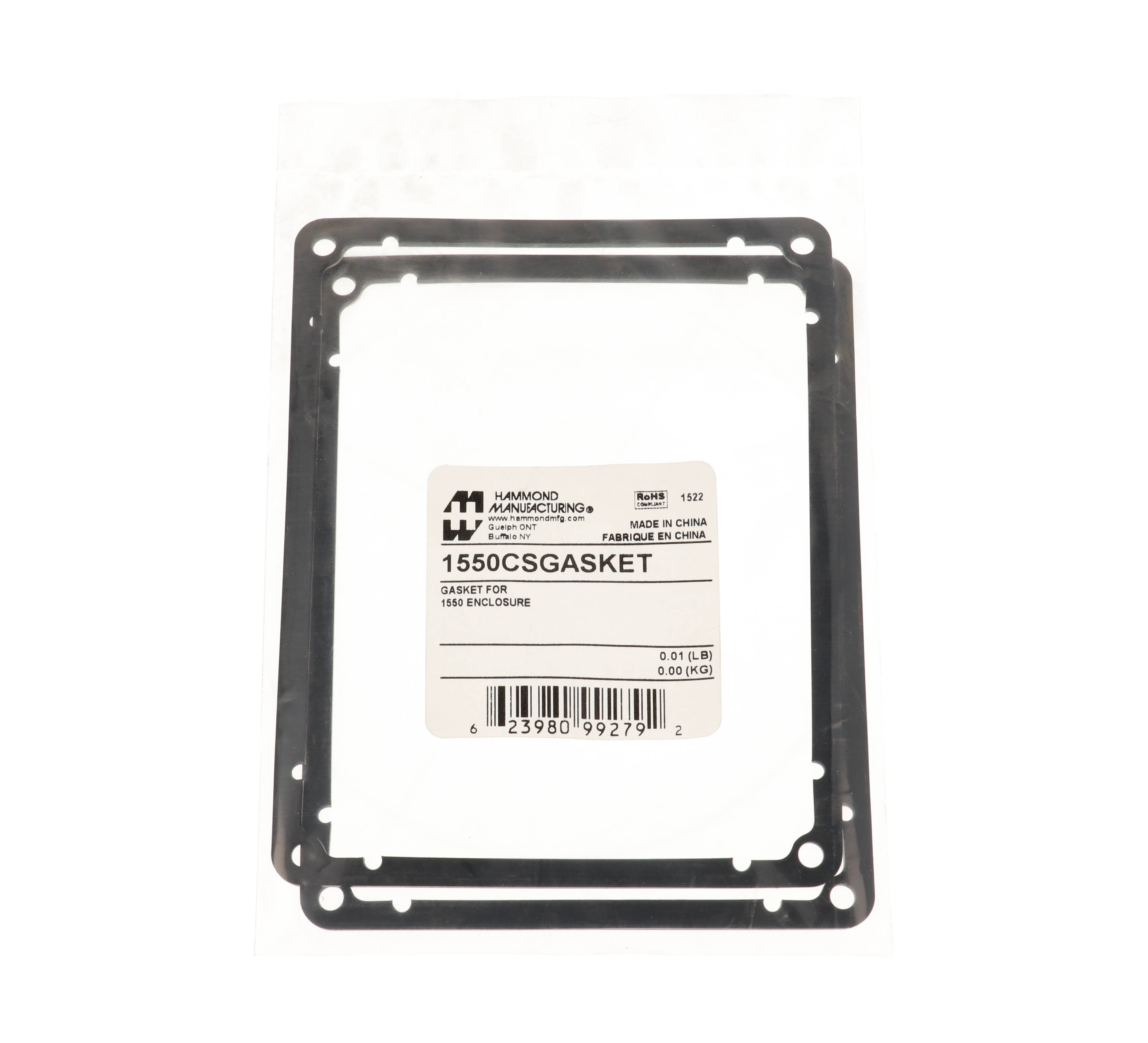 Hammond 1550CSGASKET silicone IP67 lid gasket kit for 1550C diecast enclosures