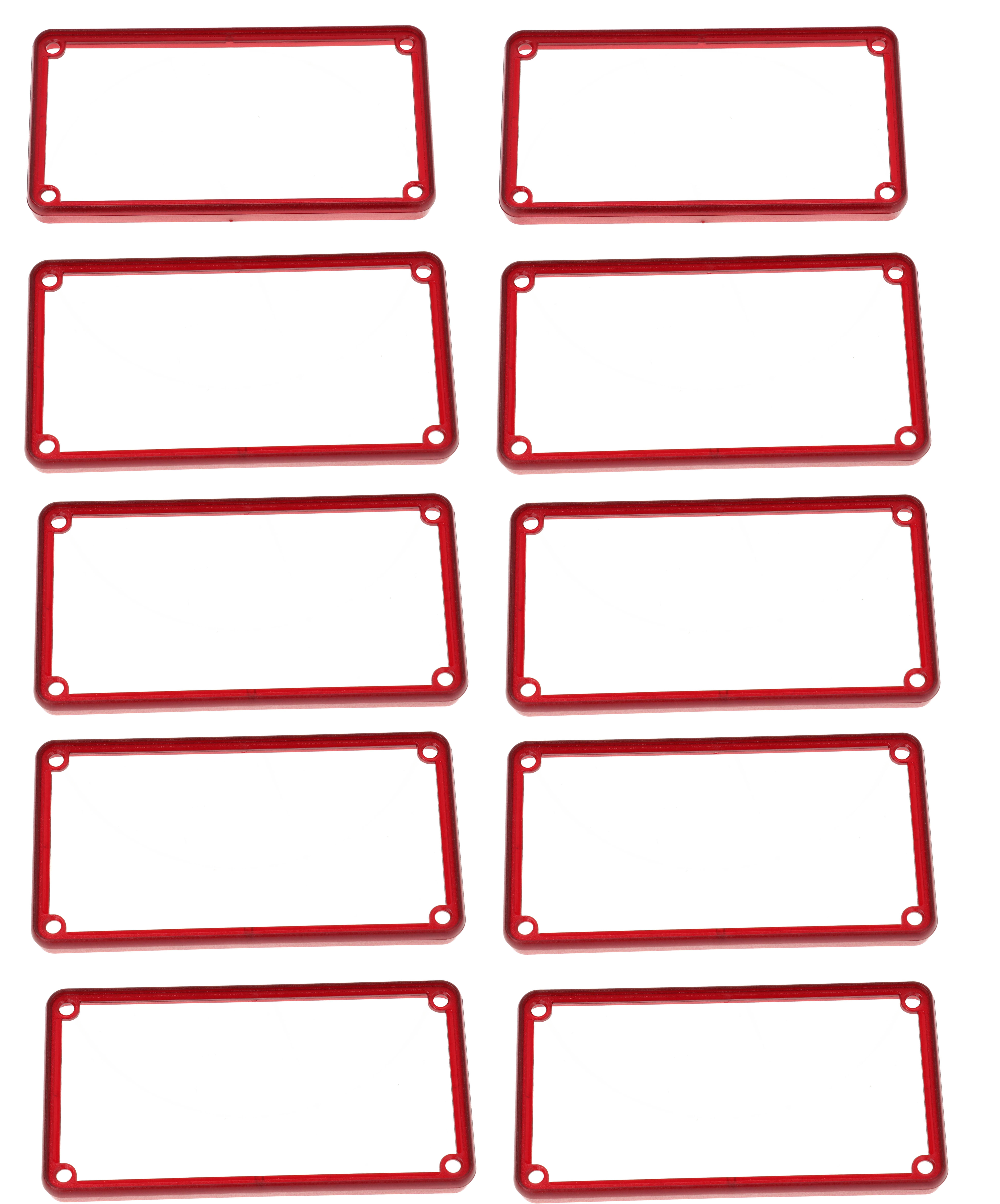 1455NBTRD-10 — translucent red plastic open bezels for 1455N enclosures- 10/pack