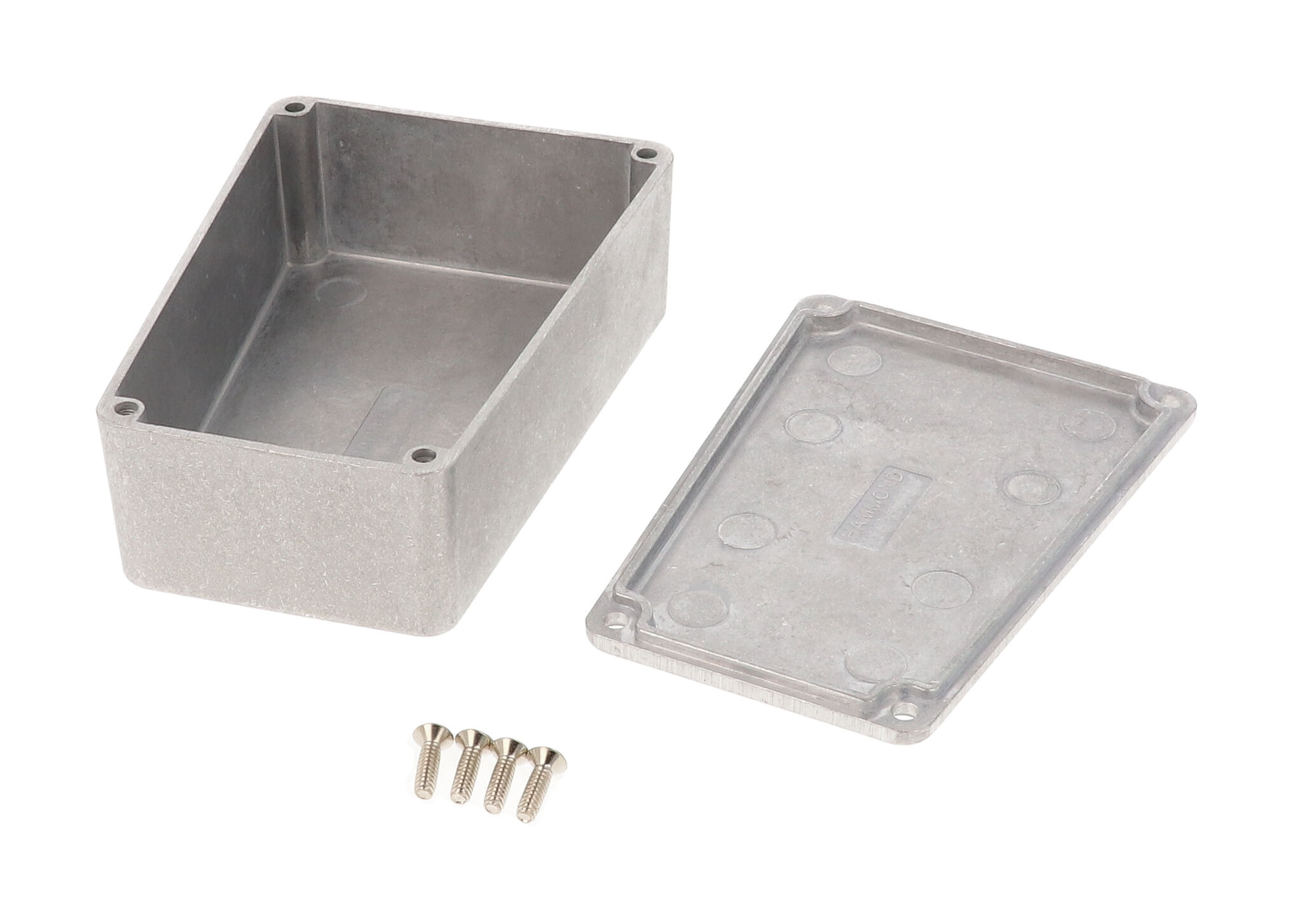 1590TRPB unpainted narrow trapezoid diecast aluminum enclosure