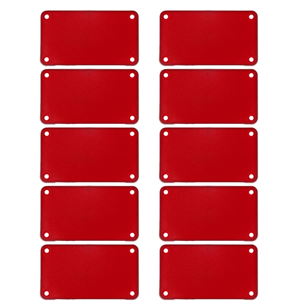 1455KPLTRD-10 — translucent red plastic solid bezel for 1455K enclosures- 10/pack