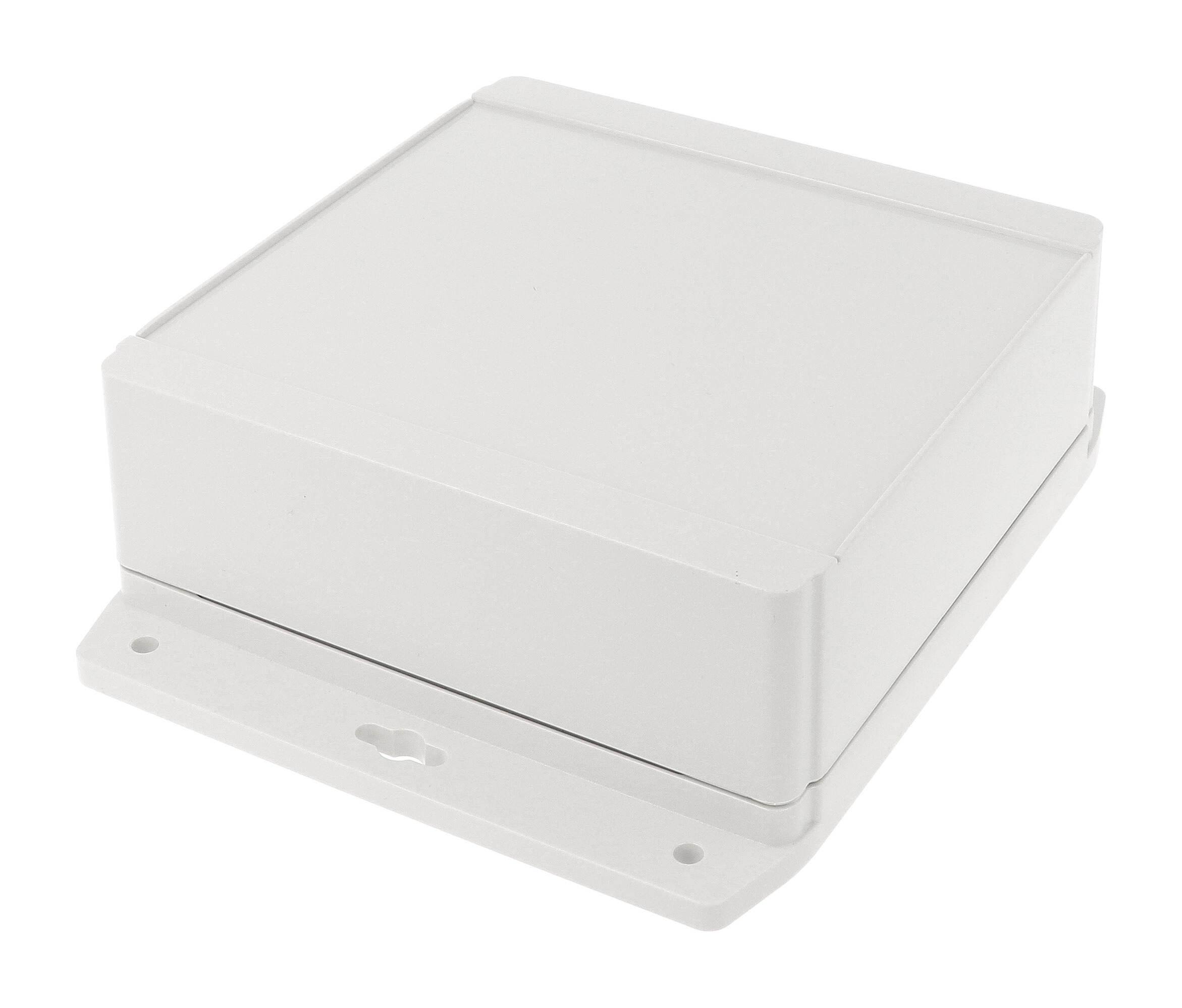 1555RF42GY deep light gray ABS flanged enclosure, 160 x 160 x 63 mm