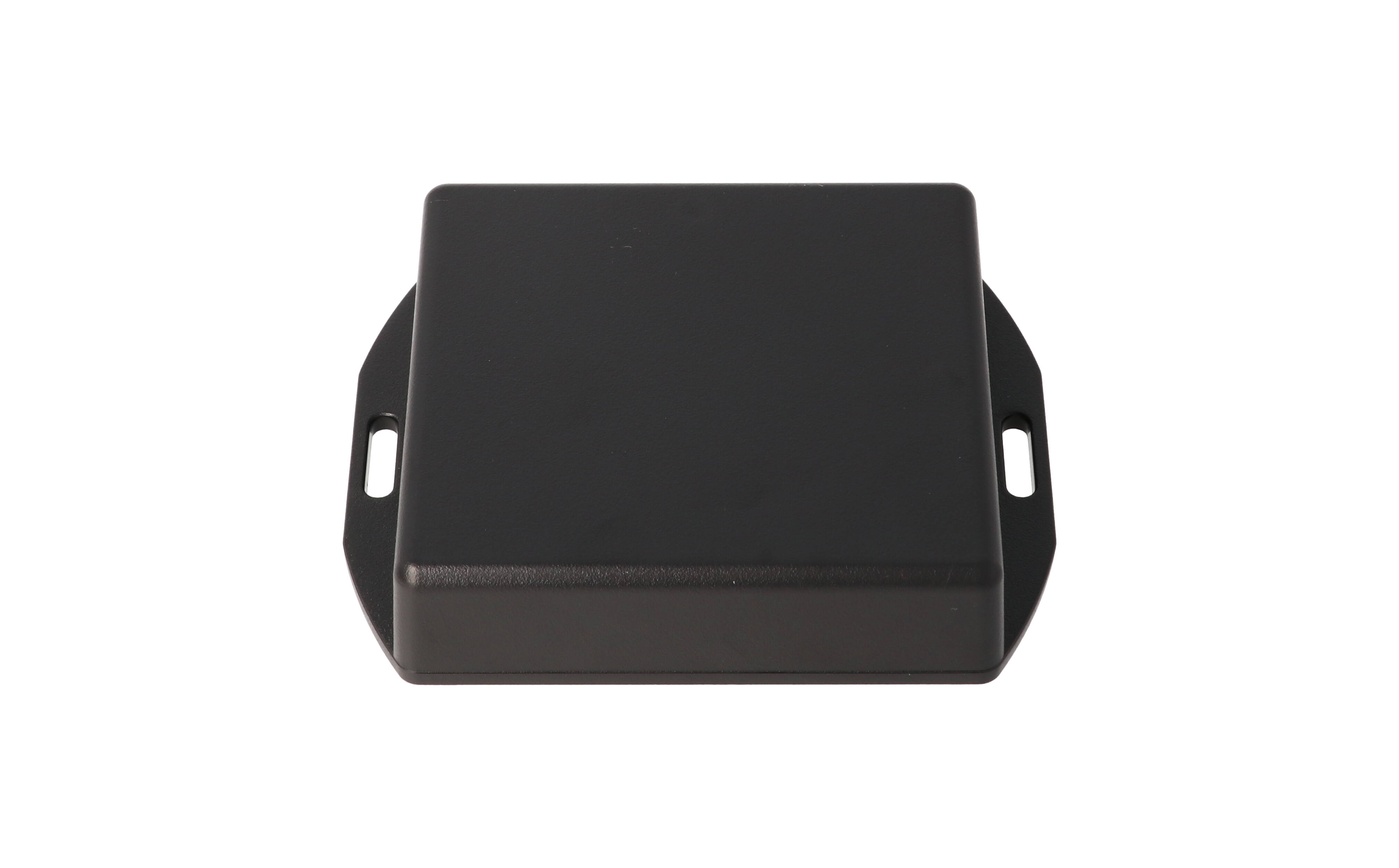 1551XFLBK — black plastic enclosure with flanged lid