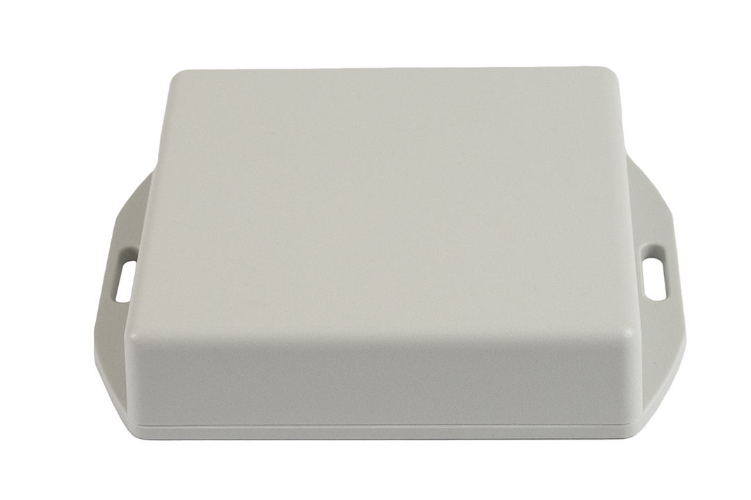 1551XFLGY grey ABS miniature enclosure, 80 x 80 x 20 mm, with flanged lid