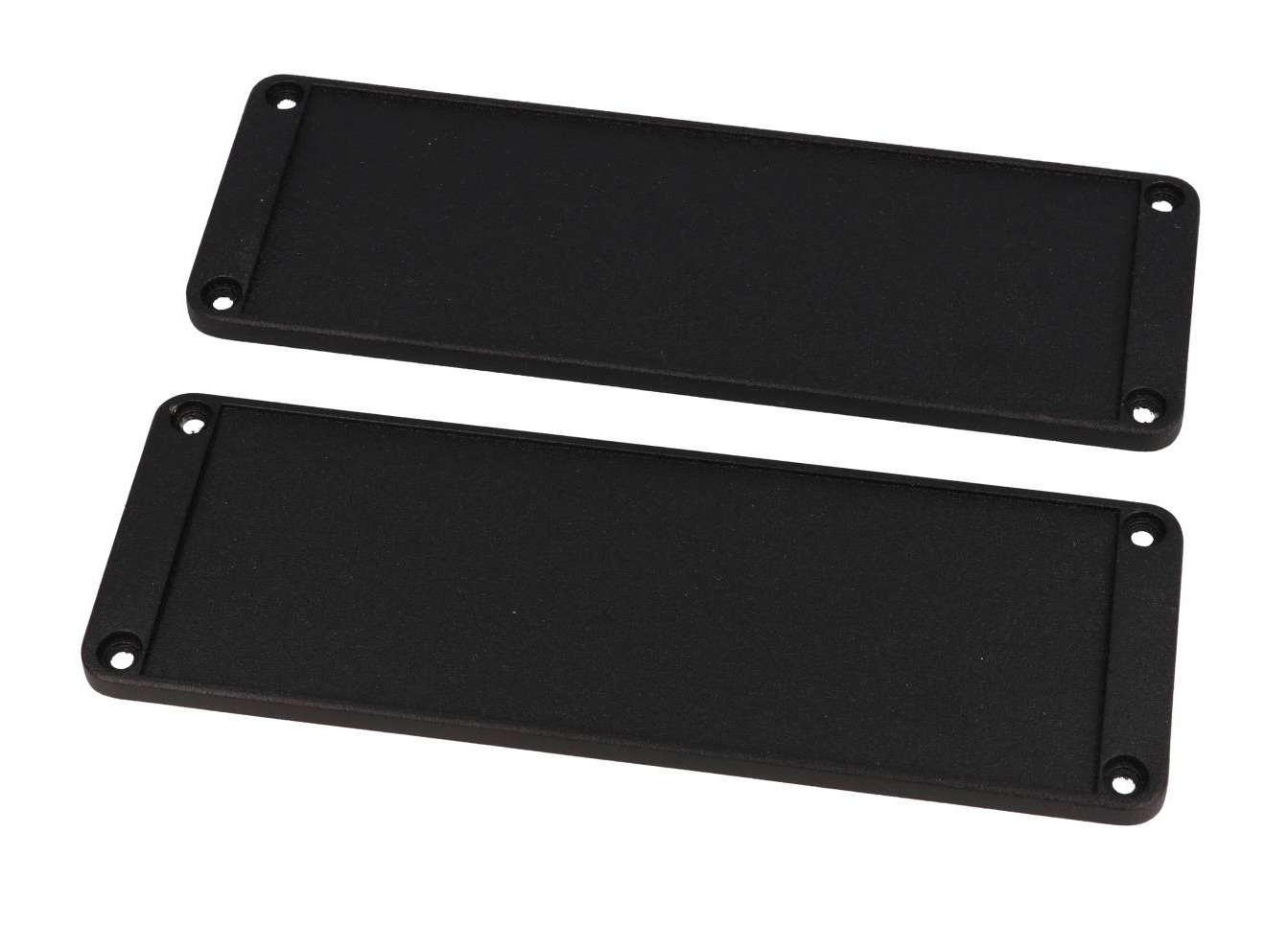 1457T1601E clear anodized EMI/RFI shielded extruded aluminum enclosure with flat black end panels, 160 mm x 165 mm x 55 mm