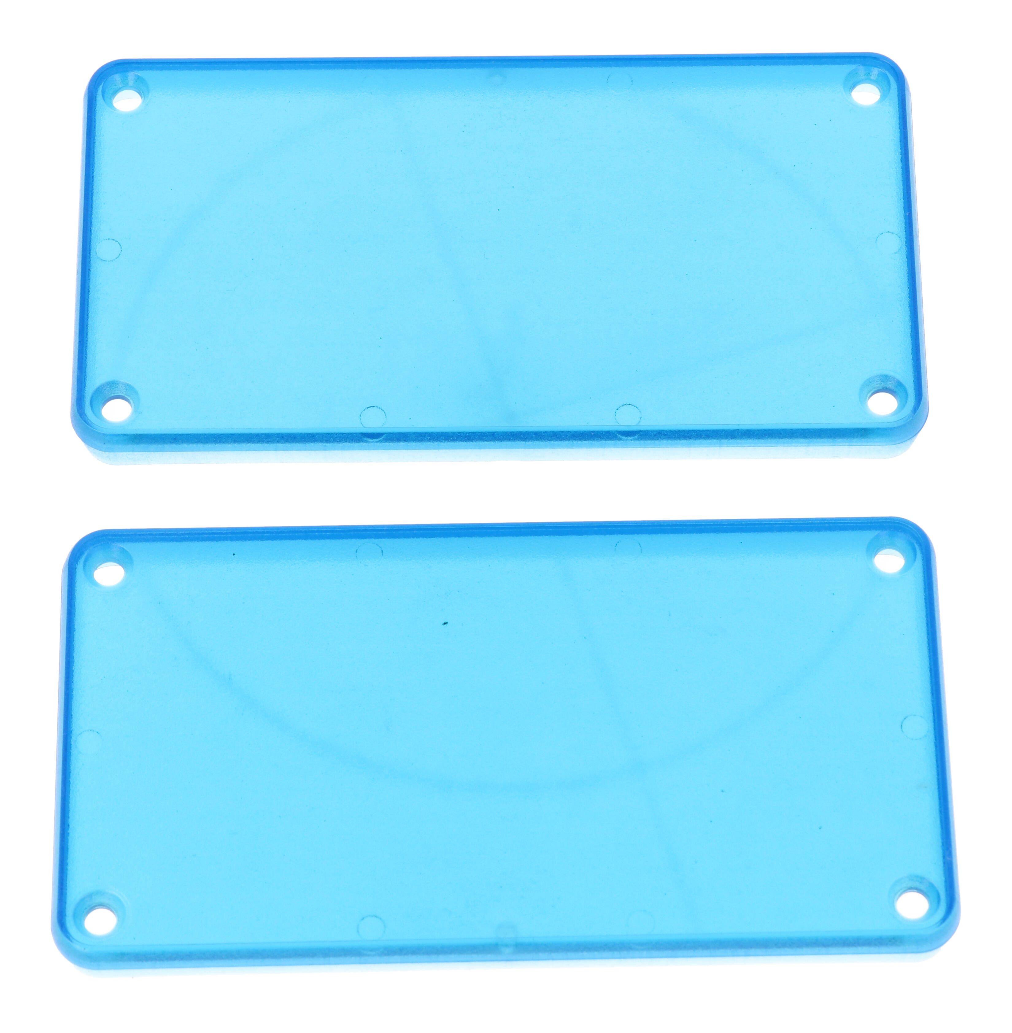 1455NPLTBU — translucent blue plastic solid bezel for 1455N enclosures- 2/pack