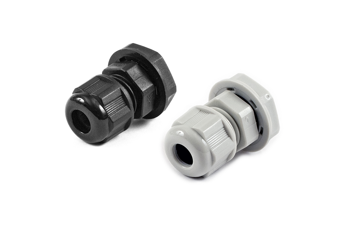 1427NCGPG7G gray nylon PG7 liquid-tight cordgrip cable gland — view 2