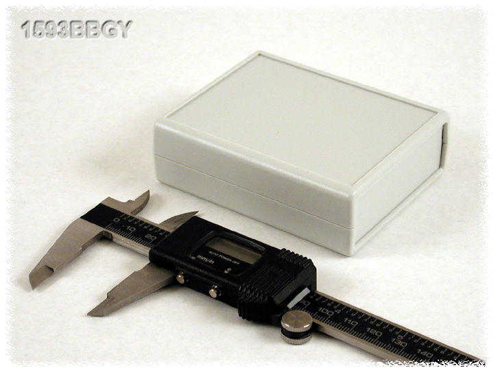 1593BBGY light gray ABS hand held instrument enclosure