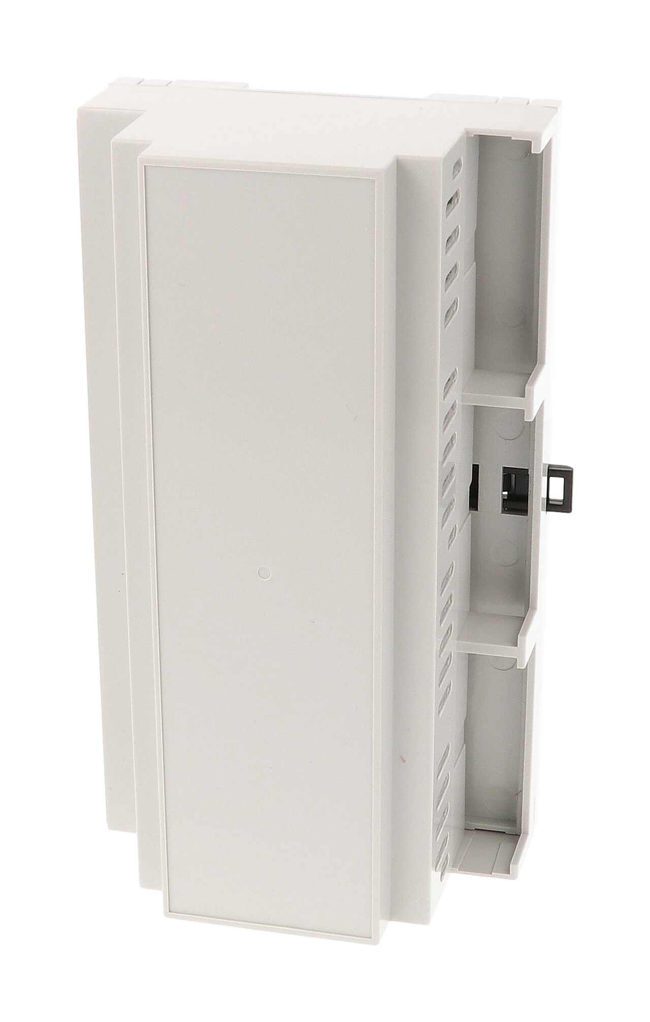1597DIN9MHC53V — Italtronic DIN9, CLOSED TOP, CLOSED TERMINAL 1 SIDE, BLOCKED TERMINAL 1 SIDE, VENTED, GREY