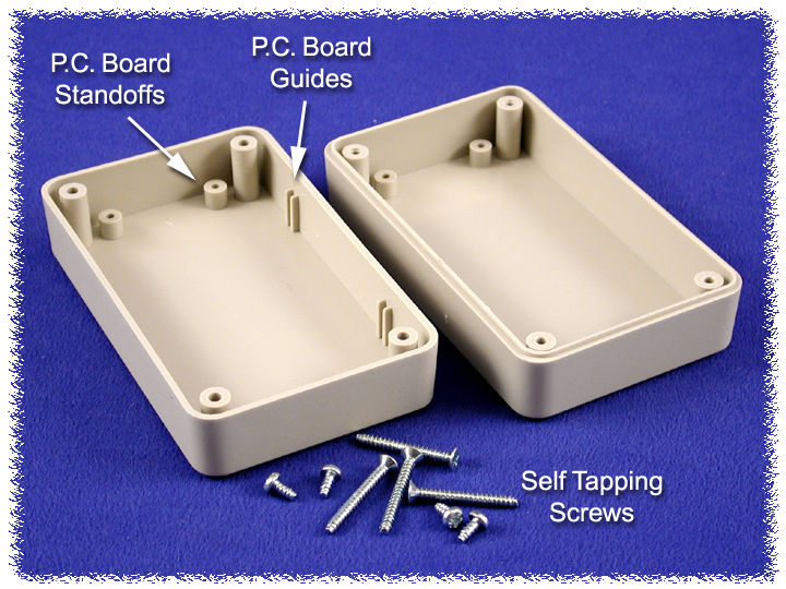 RL6015 light gray deep-lid ABS project enclosure, 107 x 64 x 40 mm