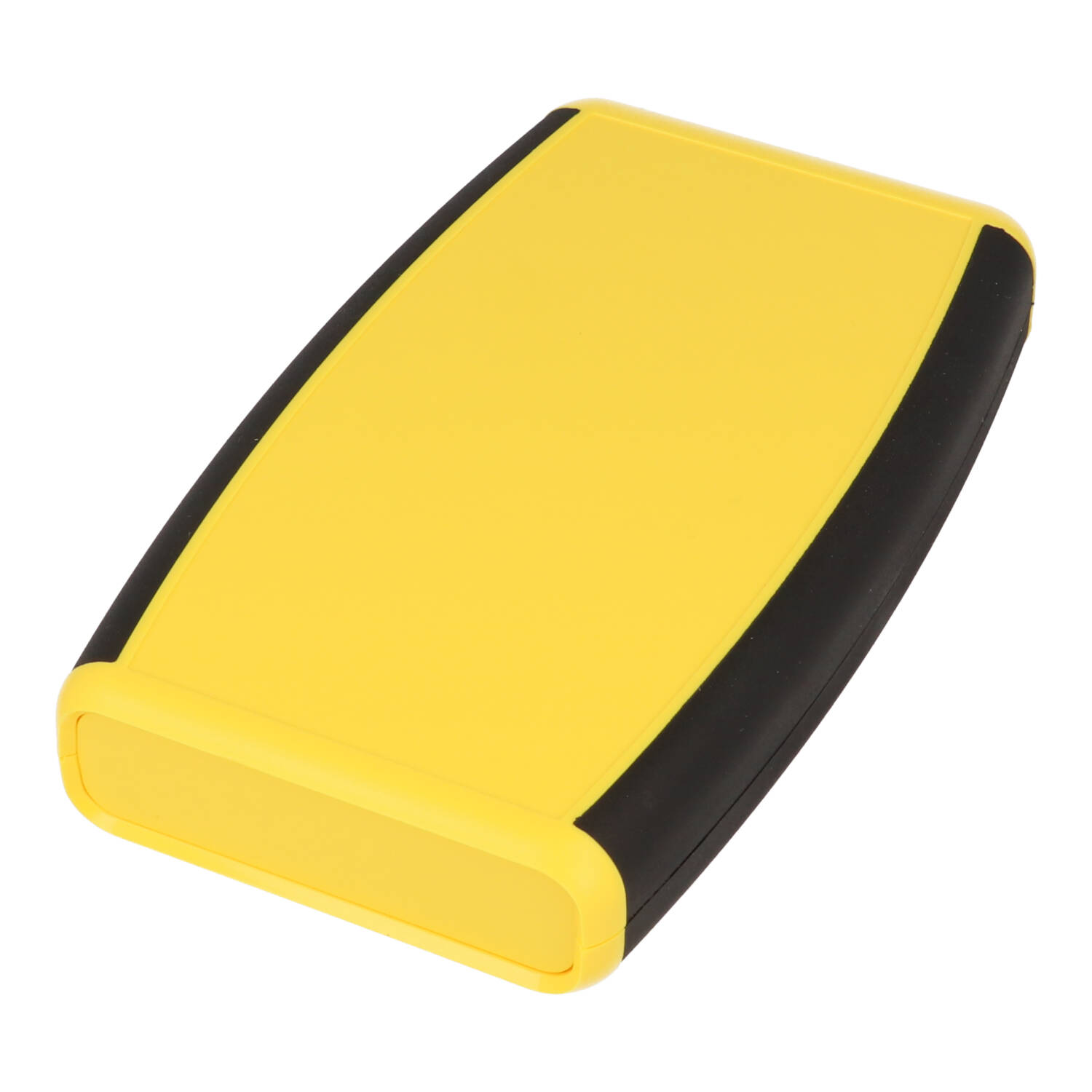 1553DYLBK — yellow ABS w/ black soft side hand held enclosure 5.80x3.50x0.98