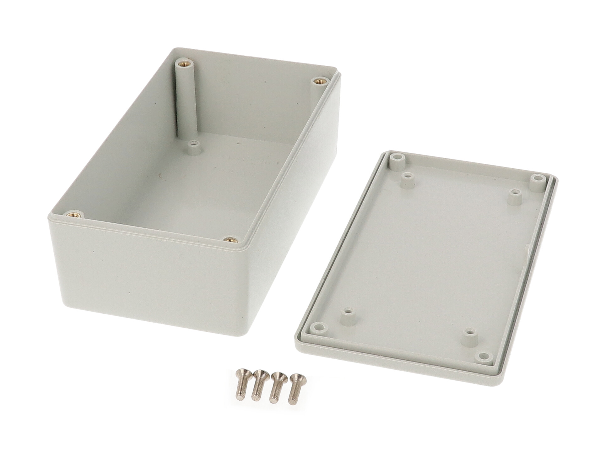 1591XXCGY gray ABS plastic enclosure, 4.76 in x 2.64 in x 1.57 in