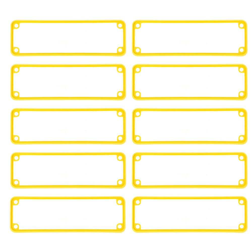 1455LBY-10 — yellow plastic open bezels for 1455L enclosures - 10/pack