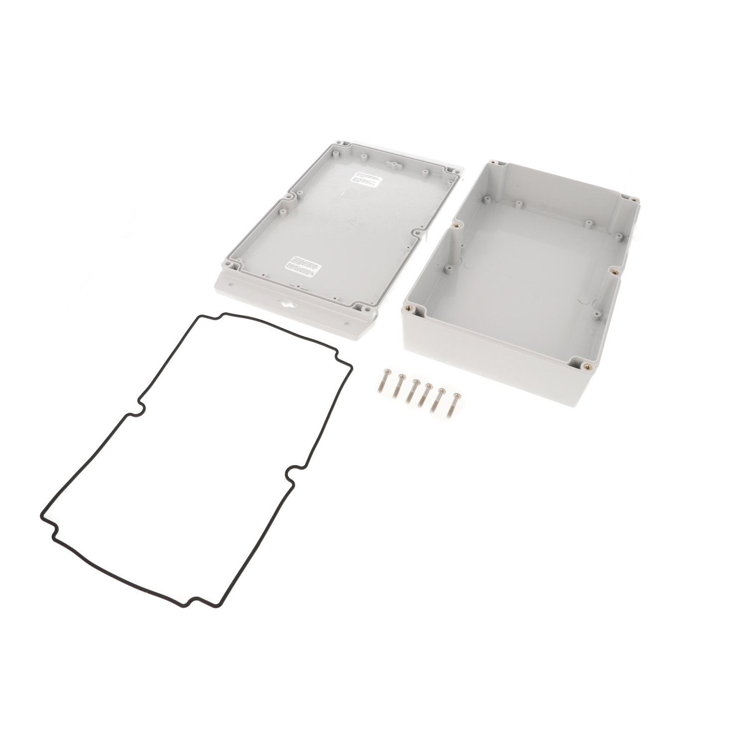 1555VAF42GY deep grey ABS flanged watertight enclosure, 240 x 161 x 62 mm