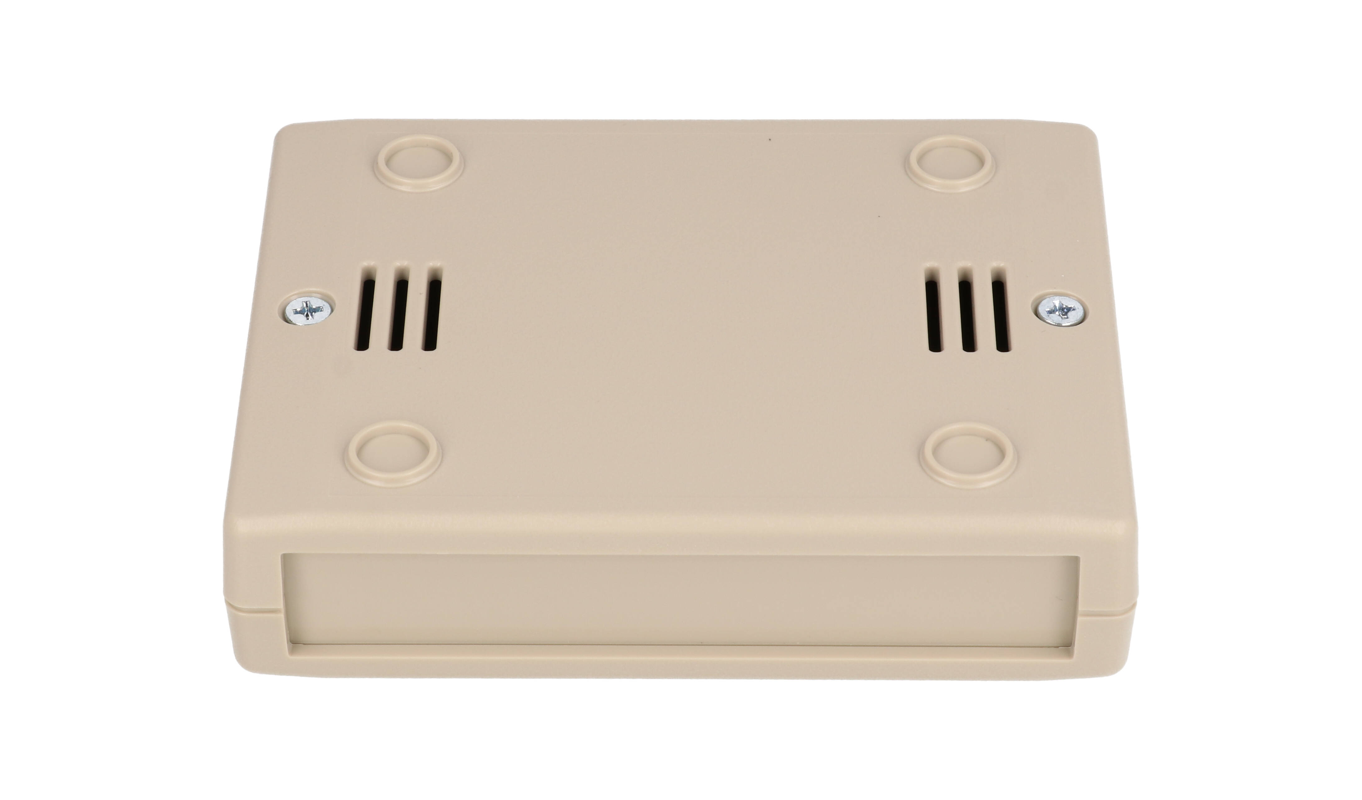 RM2005S light gray ABS instrument enclosure with removable end panels, 105 x 80 x 25 mm