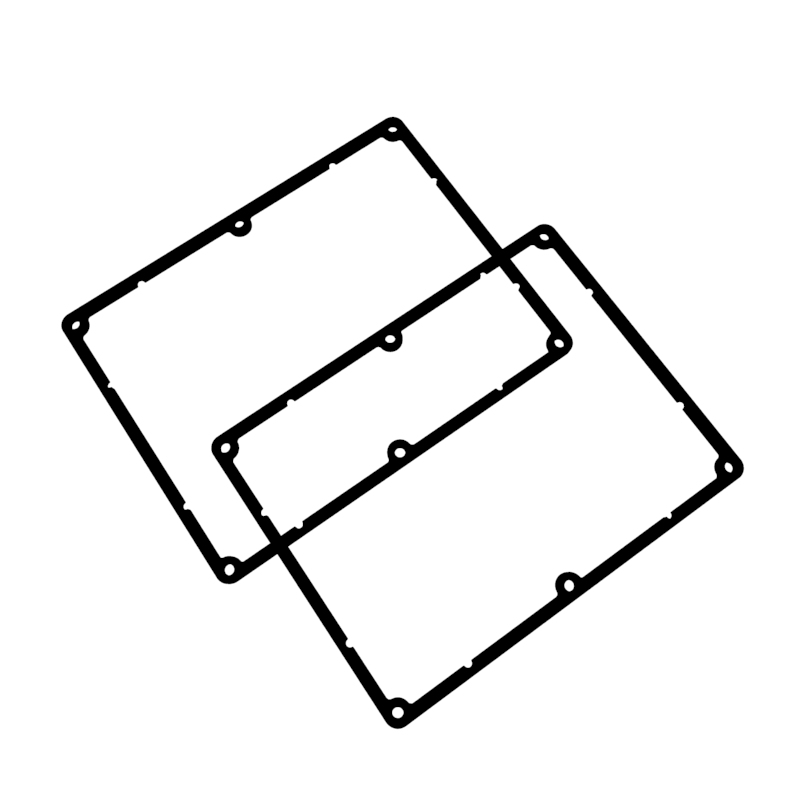 1550LSGASKET IP67 silicone gasket kit, two pre-formed adhesive-backed lid gaskets for 1550L diecast enclosures