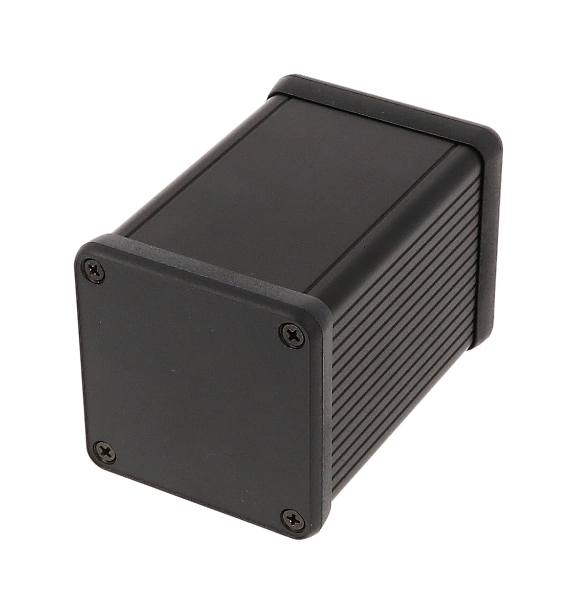 1455CS802BK — extruded aluminum enclosure w/ CLOSED BEZELS
