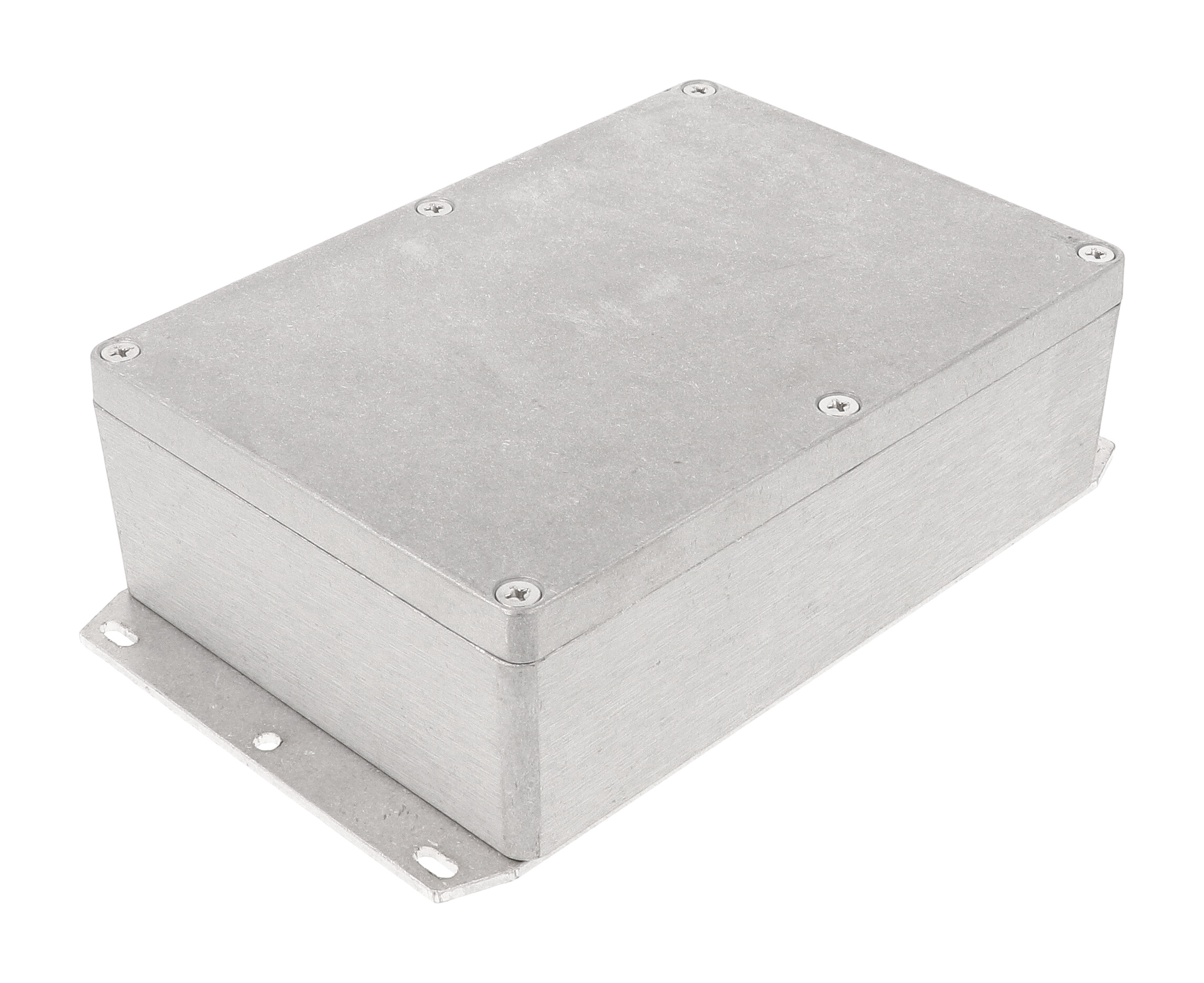 Hammond 1550Z120F natural aluminum flanged diecast watertight enclosure, 171 x 121 mm