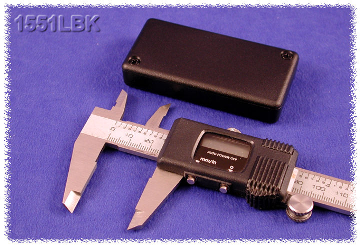 1551LBK black ABS miniature hand held enclosure, 80 x 40 x 15 mm