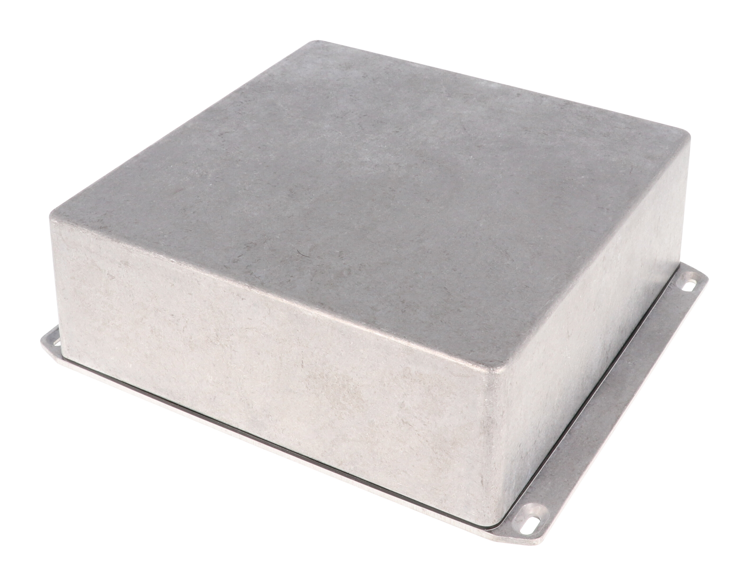 1590WFFL natural aluminum square watertight 1590F diecast aluminum enclosure, 188 x 188 x 67 mm, flanged lid