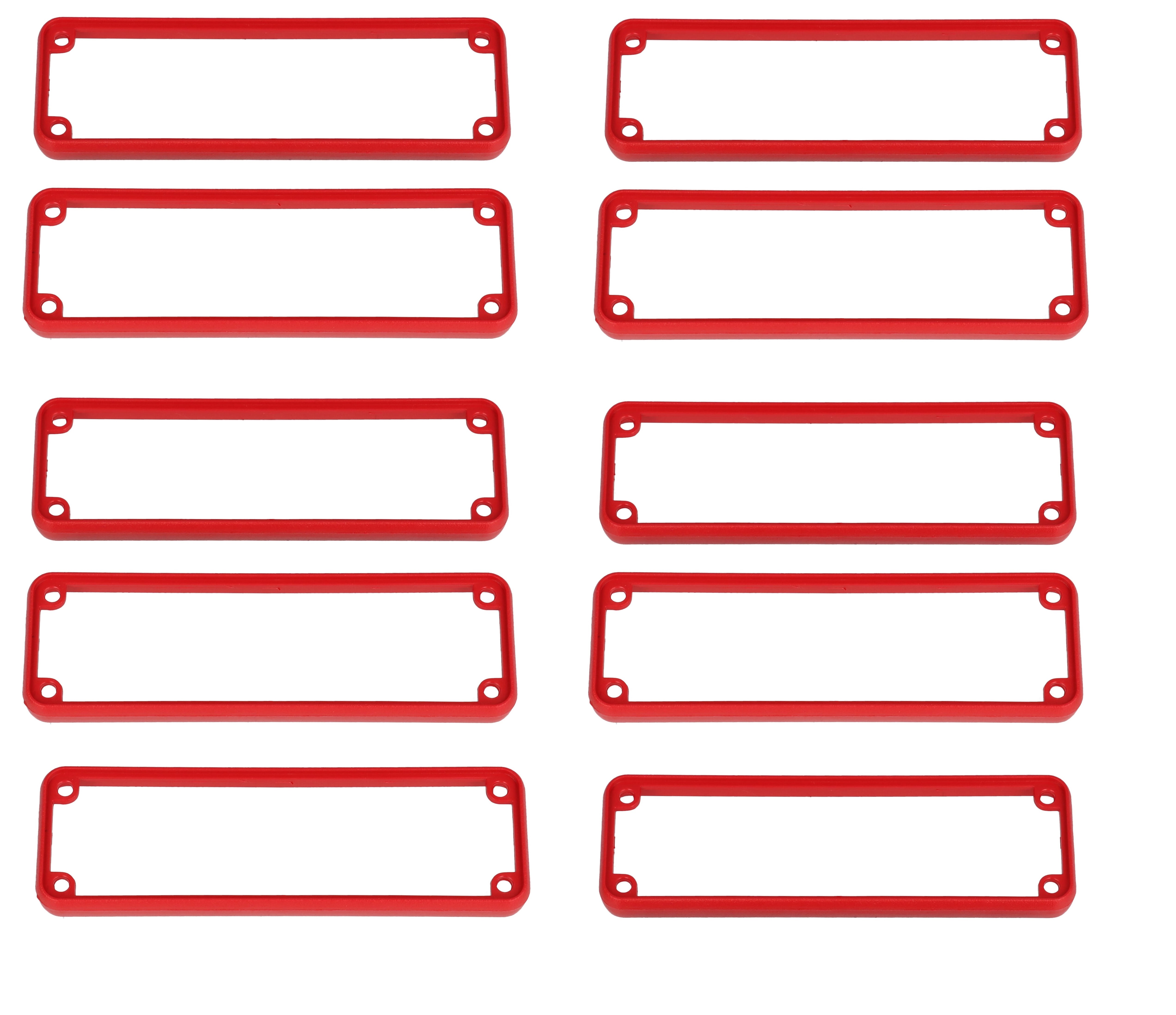 1455LBRED-10 — red plastic open bezels for 1455L enclosures - 10/pack