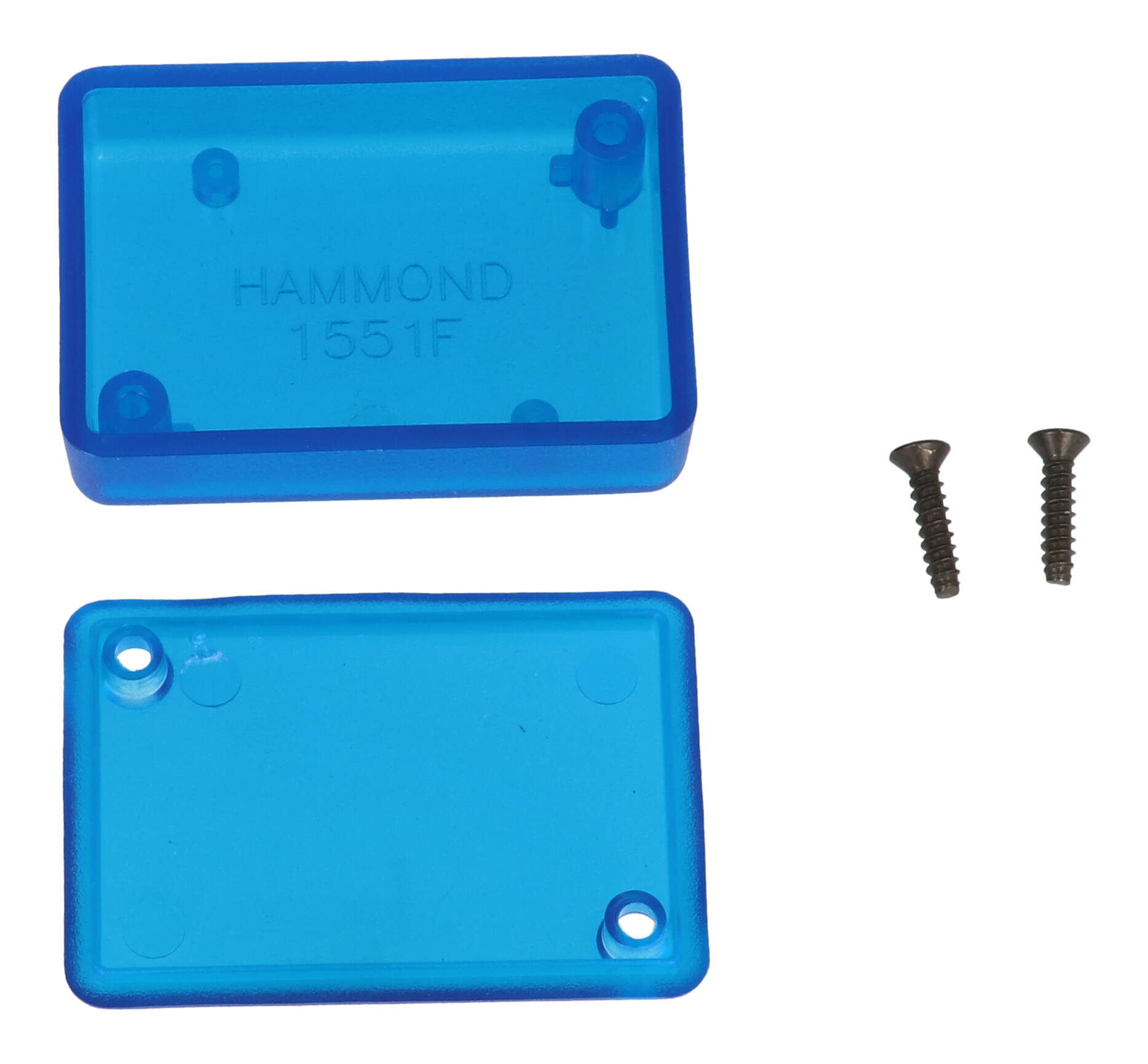 1551FTBU translucent blue ABS miniature enclosure, 50 x 35 x 15 mm