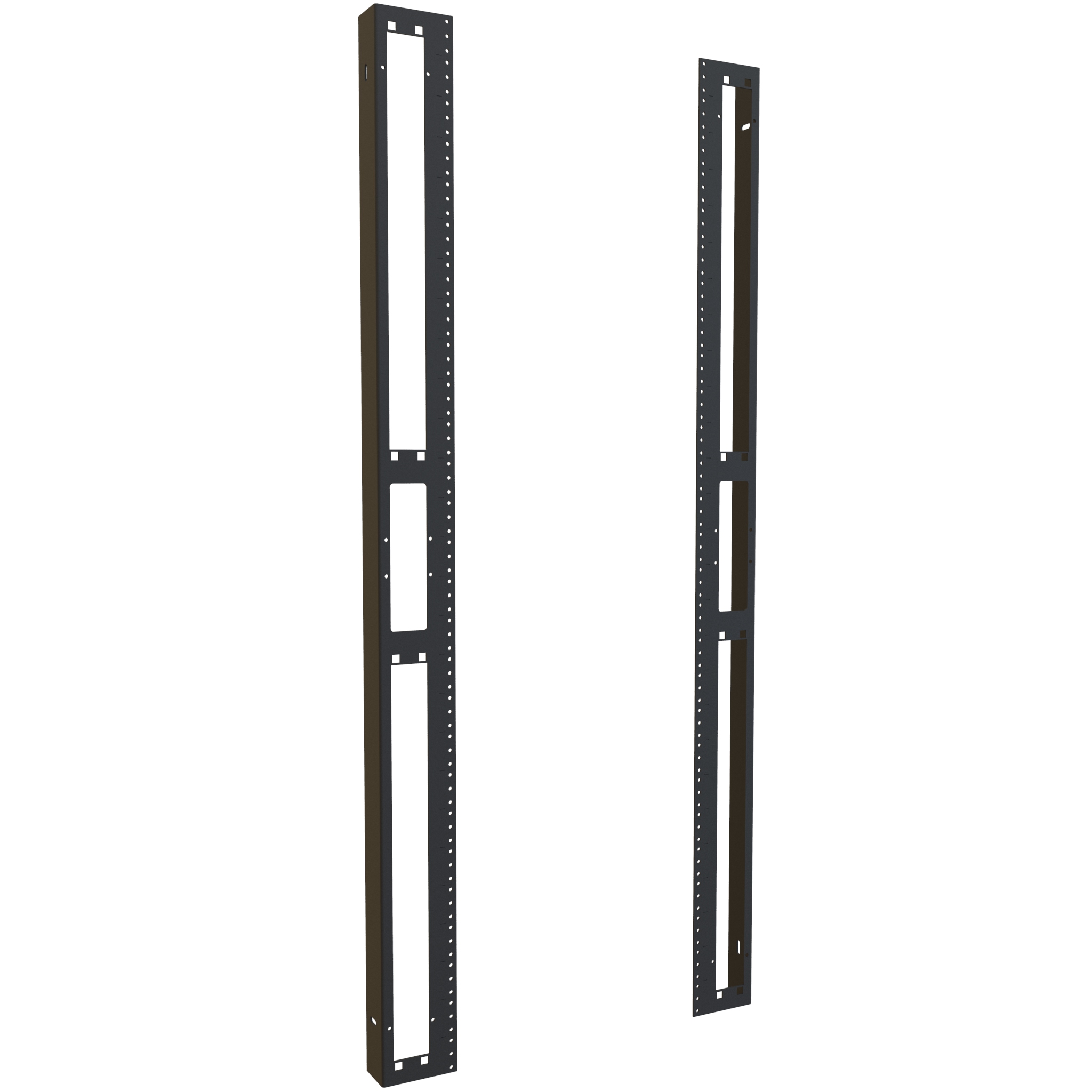 Hammond HWC2418U35BK 18U swing-out wall-mount rack cabinet in RAL9005 black, 24 in wide and 35 in deep, shown without door — view 27