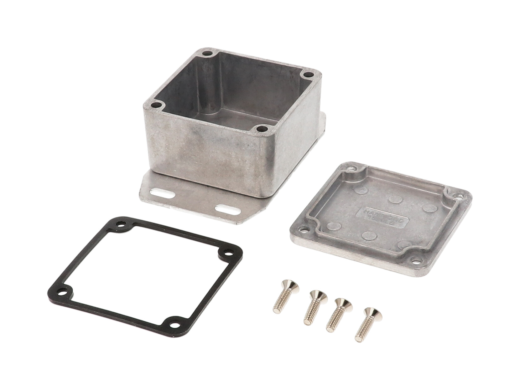 1590WLBF watertight diecast aluminum enclosure with flanged bottom plate