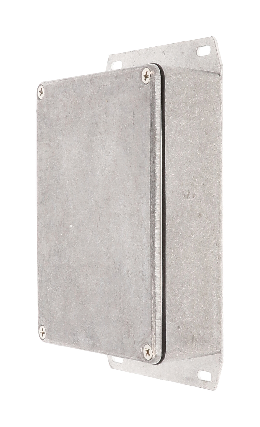 1590WBBF natural aluminum water-tight diecast enclosure with welded flanged bottom plate